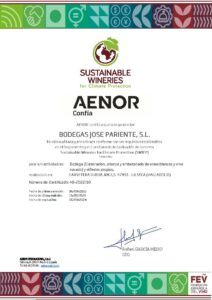 Certificado Sustainable Wineries for Climate Protection