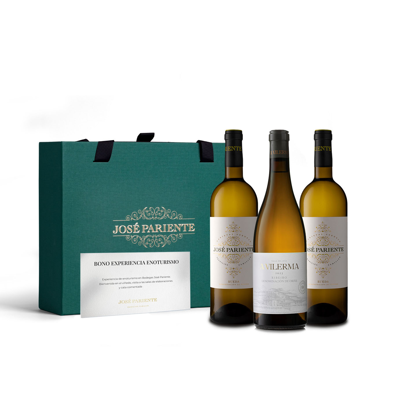 Estuche regalo vino: Rueda y Ribeiro con enoturismo