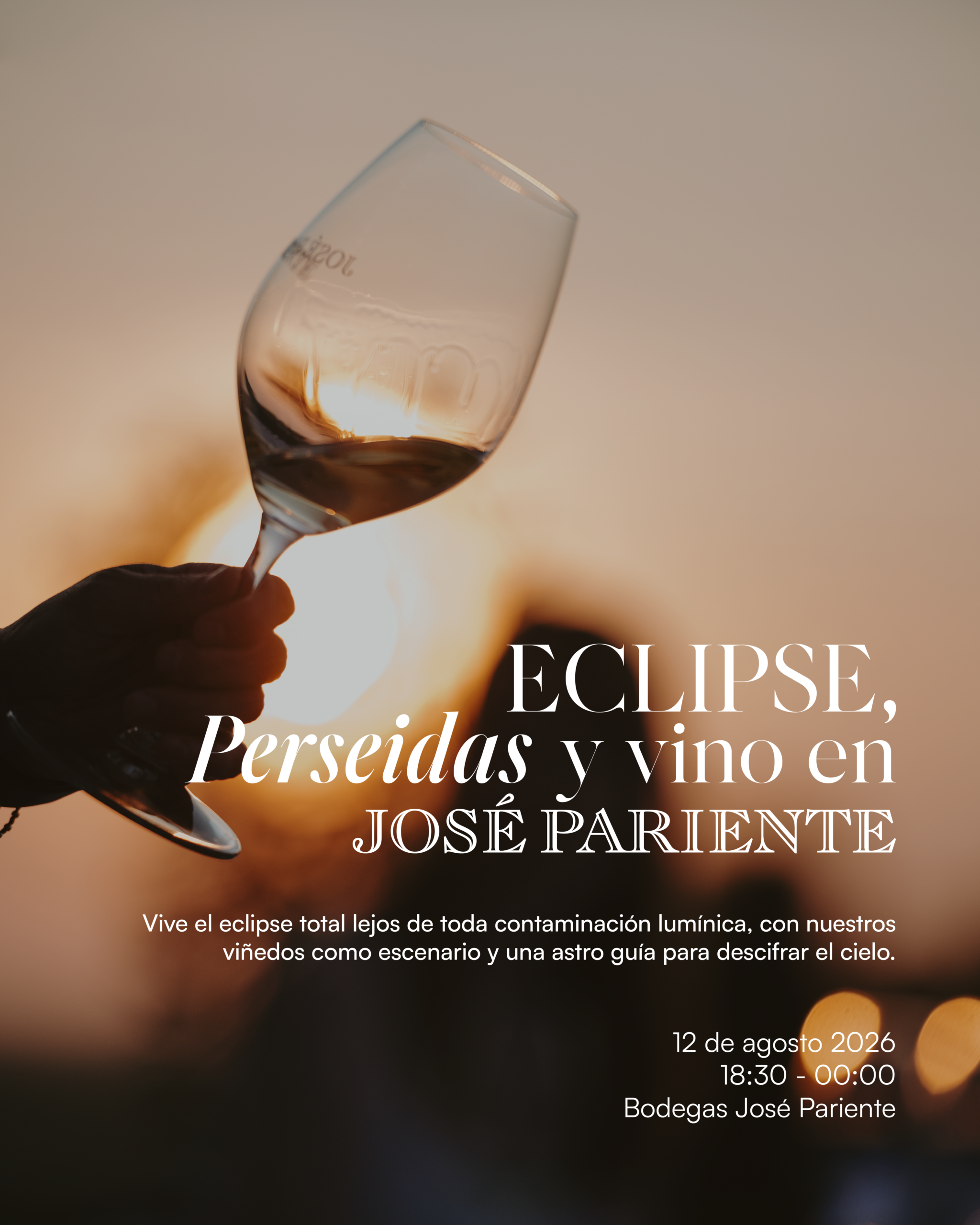 Eclipse y perseidas en Bodegas José Pariente